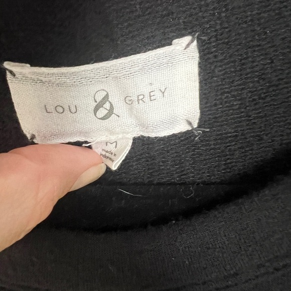 Lou & Grey Signature Soft Black Long Sleeve Casual Closet Staple Dress Sz M - Picture 8 of 10